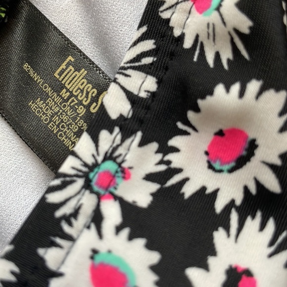 Black Floral 2pc Bikini Swimsuit - Picture 5 of 8